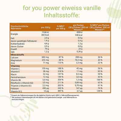 For You Eiweiss Power Vanille zamów na apo-discounter.pl