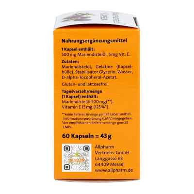 Mariendistel Oel 500 mg kapsułki zamów na apo-discounter.pl