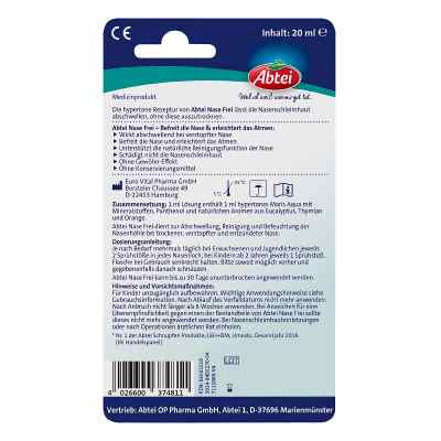 Abtei Nase spray udrażniający nos zamów na apo-discounter.pl