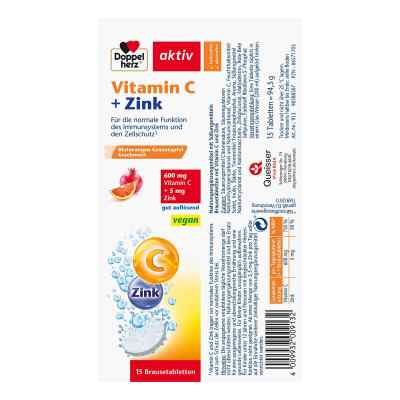 Doppelherz witamina C+cynk tabletki musujące zamów na apo-discounter.pl