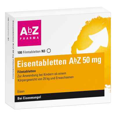 Eisentabletten Abz 50 mg Filmtabl. 100 szt. od AbZ Pharma GmbH PZN 06683738