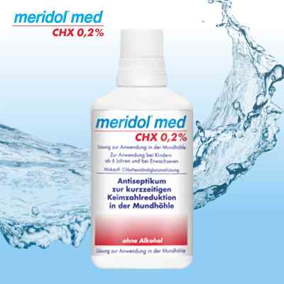 Meridol med Chx 0,2% płyn do płukania jamy ustnej zamów na apo-discounter.pl