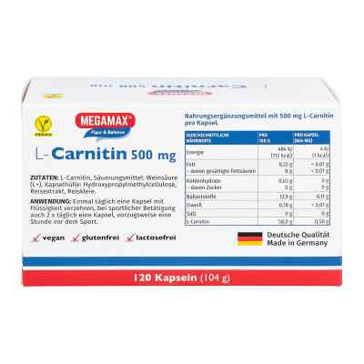 L-carnitin 500 mg Megamax kapsułki zamów na apo-discounter.pl