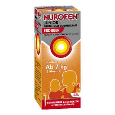 Nurofen Junior sok na ból i gorączkę truskawkowy 40mg/ml zamów na apo-discounter.pl
