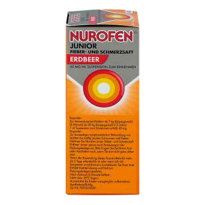 Nurofen Junior sok na ból i gorączkę truskawkowy 40mg/ml zamów na apo-discounter.pl