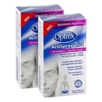 2x Optrex ActiSpray 2in1 oczy suche i podrażnione +gratis zamów na apo-discounter.pl
