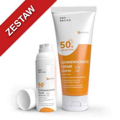 Sensetics ochrona przeciwsłoneczna: twarz SPF 50 + ciało SPF 50+ 50+200 ml od apo.com Group GmbH PZN 08105325