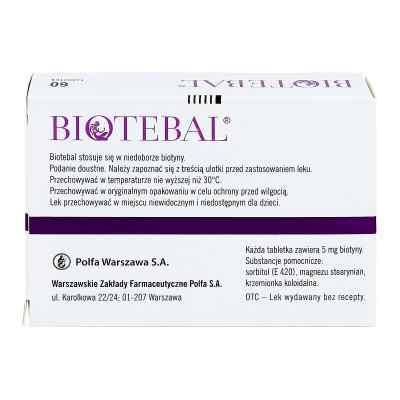 Biotebal 5mg tabletki zamów na apo-discounter.pl