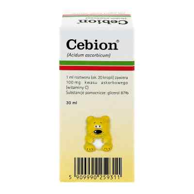 Cebion krople doustne z witaminą C 100 mg/ml zamów na apo-discounter.pl