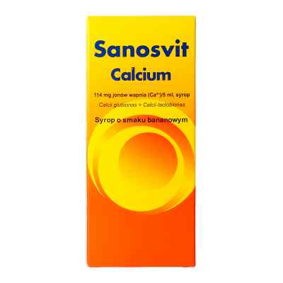 Calcium Sanosvit syrop o smaku bananowym zamów na apo-discounter.pl
