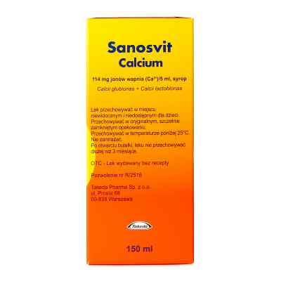 Calcium Sanosvit syrop o smaku bananowym zamów na apo-discounter.pl