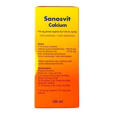 Calcium Sanosvit syrop o smaku bananowym zamów na apo-discounter.pl