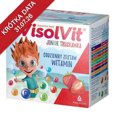Visolvit Junior proszek musujący o smaku truskawkowym