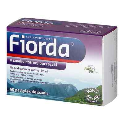 Fiorda czarna porzeczka pastylki do ssania 60 od PZN 08300839
