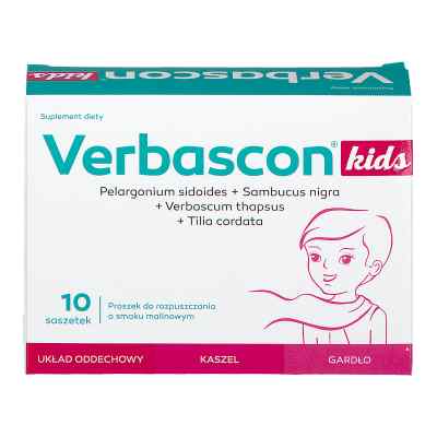 Verbascon Kids saszetki o smaku malinowym zamów na apo-discounter.pl