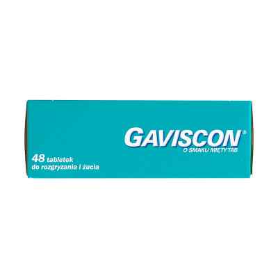 Gaviscon o smaku miętowym tabletki do rozgryzania i żucia zamów na apo-discounter.pl