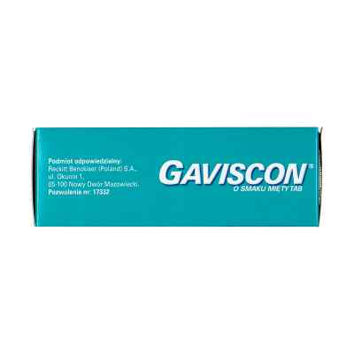 Gaviscon o smaku miętowym tabletki do rozgryzania i żucia zamów na apo-discounter.pl