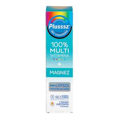 Plusssz 100% Multiwitamina + Magnez smak mango-pomarańcza zamów na apo-discounter.pl