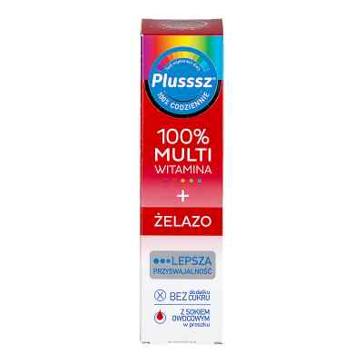 Plusssz 100% Multiwitamina + Żelazo smak wiśniowo-pomarańczowy zamów na apo-discounter.pl