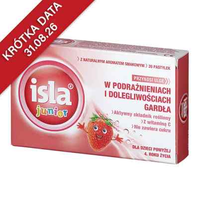 Isla Junior pastylki do ssania smak truskawkowy
