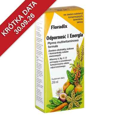 Floradix Odporność i Energia (Floradix Odporność) 250 ml od SALUS HAUS DR.MED. OTTO GREITHER NACHF. GMBH & CO. PZN 08301472