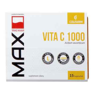 MAX VITA C 1000 15 od ZAKŁADY FARM. COLFARM PZN 08301515