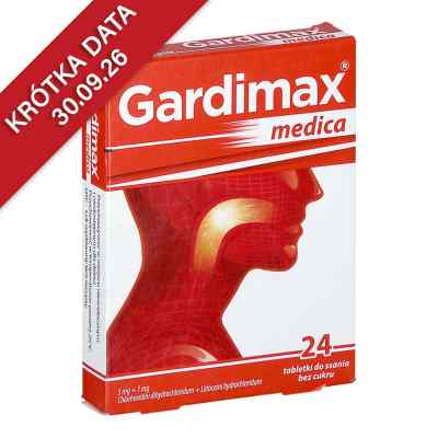 Gardimax Medica tabletki do ssania 24  od QUALIPHAR N.V/S.A PZN 08301906