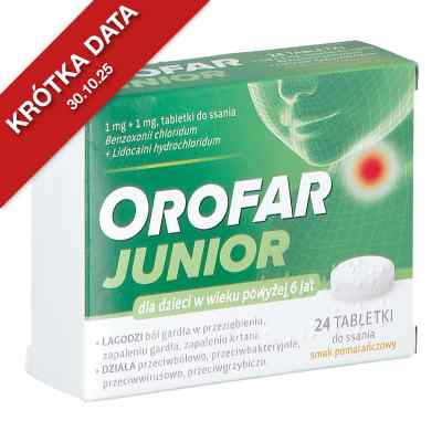 Orofar Junior tabletki 24  od NOVARTIS CONSUMER HEALTH GMBH PZN 08302466