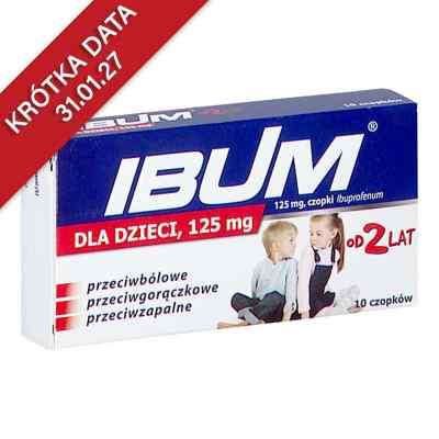 Ibum czopki 125 mg dla dzieci
