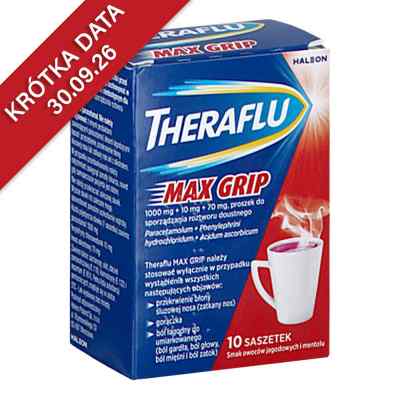 Theraflu Max Grip saszetki 10  od SMITHKLINE BEECHAM S.A. PZN 08304958