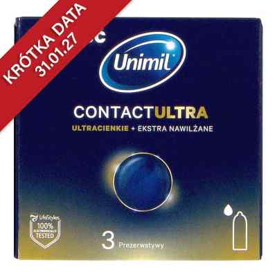 Unimil Contact Ultra Prezerwatywy ekstra nawilżane ultracienkie
