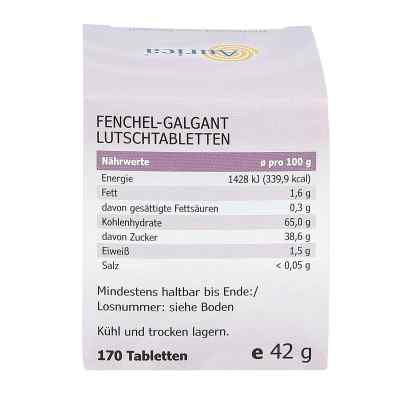 Fenchel Galgant Aurica pastylki do ssania zamów na apo-discounter.pl