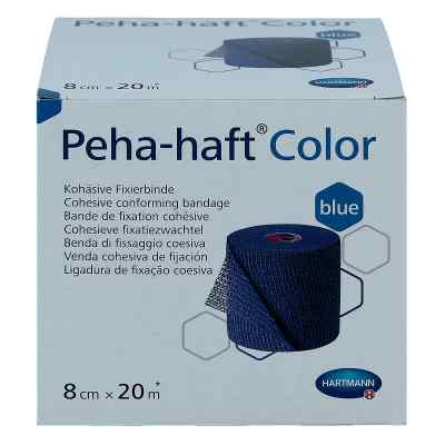 Peha Haft Color Fixierbinde latexf.8cmx20m blau zamów na apo-discounter.pl