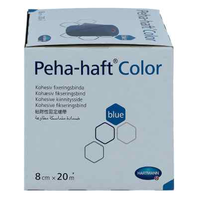 Peha Haft Color Fixierbinde latexf.8cmx20m blau zamów na apo-discounter.pl