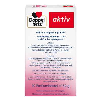 Doppelherz Heiße Cranberry granulat żurawinowy z wit.C + cynk zamów na apo-discounter.pl