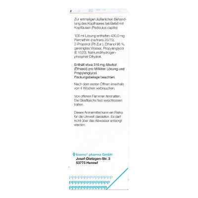 Permethrin biomo Loesung 0,5% Permethrin biomo Loesung 0,5%