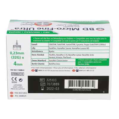 Bd Micro Fine Ultra Pen-nadeln 0,23x4 mm zamów na apo-discounter.pl