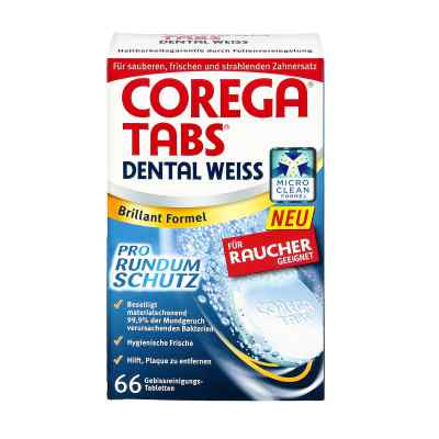 Corega Tabs Dental weiss Tabletten fuer Raucher zamów na apo-discounter.pl