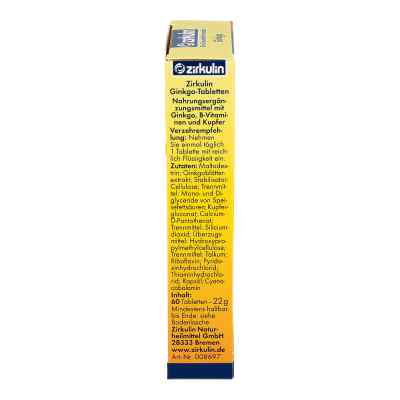 Zirkulin Ginkgo Kupfer und B-vitamine Tabletten Zirkulin Ginkgo Kupfer und B-vitamine Tabletten