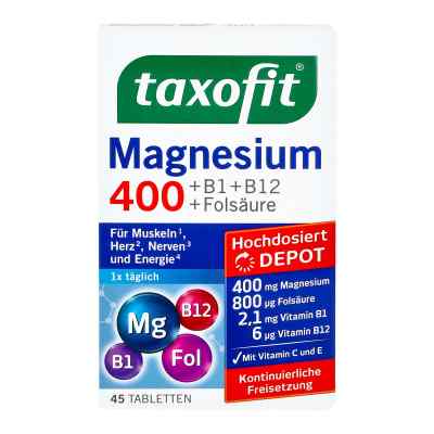 Taxofit Magnesium 400 Tabletki z magnezem zamów na apo-discounter.pl