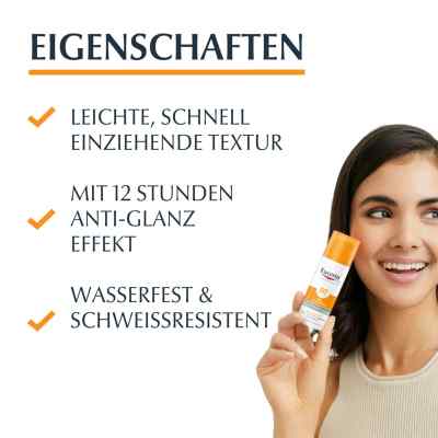 Eucerin Sun ochronny krem-żel do twarzy SPF50+ matujący zamów na apo-discounter.pl