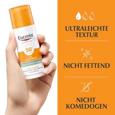 Eucerin Sun ochronny krem-żel do twarzy SPF50+ matujący zamów na apo-discounter.pl