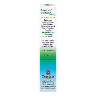 Doppelherz Ginkgo 120 mg system Filmtabletten Doppelherz Ginkgo 120 mg system Filmtabletten