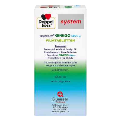 Doppelherz Ginkgo 120 mg system Filmtabletten Doppelherz Ginkgo 120 mg system Filmtabletten