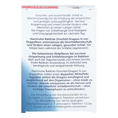 Doppelherz Nachtruhe Baldrian Einschlaf-dragees N Doppelherz Nachtruhe Baldrian Einschlaf-dragees N