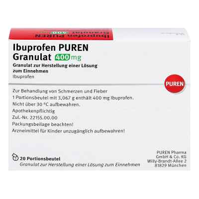 Ibuprofen Puren Granulat 400 mg zur, zum Her.e.Lsg.z.Ein. zamów na apo-discounter.pl