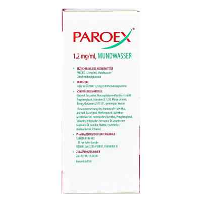 Paroex 1,2 mg/ml Mundwasser Paroex 1,2 mg/ml Mundwasser