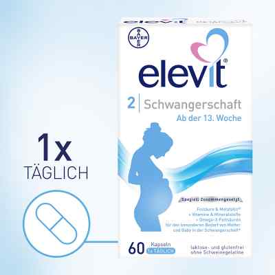 Elevit 2, kapsułki dla kobiet w ciąży zamów na apo-discounter.pl