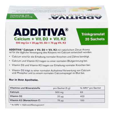 Additiva Calcium+d3+k2 Granulat zamów na apo-discounter.pl