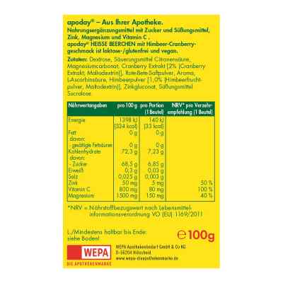 Apoday heisse Beerchen+vit.c+zink+magnesium Pulver zamów na apo-discounter.pl